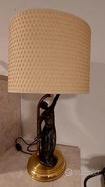 Lampada Liberty Vintage in Lega di Bronzo Firmata 