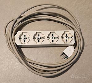 Prolunga 5 mt con ciabatta multi presa Vimar