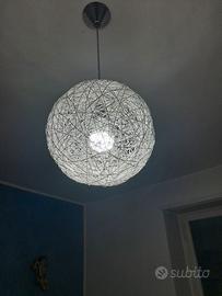 2 Lampadario moderna a globo intercetta cromo