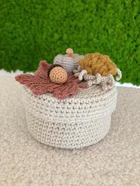 Scatola decorativa "Autunno" uncinetto a mano
