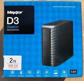 Maxtor D3 Station Hard Disk Esterno 2TB USB 3.0