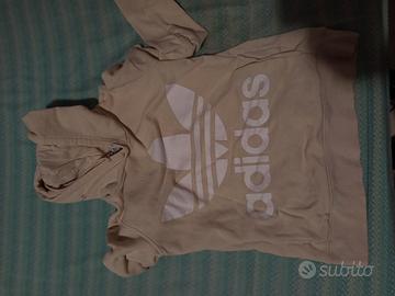 Felpa con cappuccio Adidas Originals beige