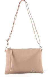 Pochette italiana in pelle con tracolla media, Col