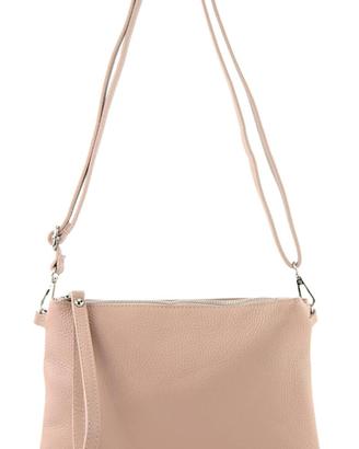 Pochette italiana in pelle con tracolla media, Col