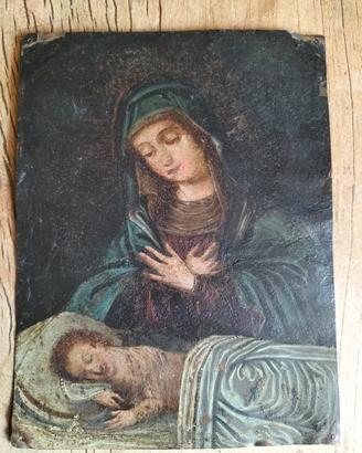 madonna con bambino dipinto antico
