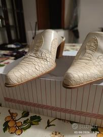 scarpe sabot texano pelle