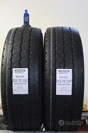 2 GOMME USATE 215 70 15C BRIDGESTONE 109/107S