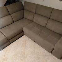 Divano letto angolare con pouf contenitore