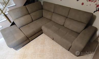Divano letto angolare con pouf contenitore