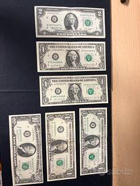 Banconote dollari americani 6 pz