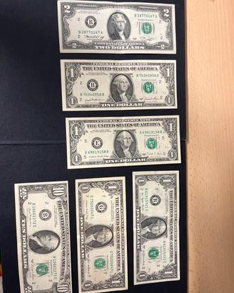 Banconote dollari americani 6 pz