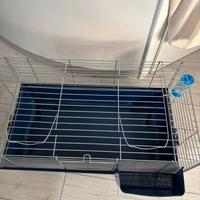 Gabbia per conigli e casetta di legno