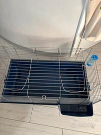 Gabbia per conigli e casetta di legno