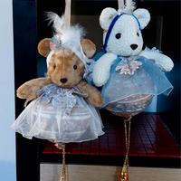 2 pelouche orsetti decorazioni cameretta o Natale