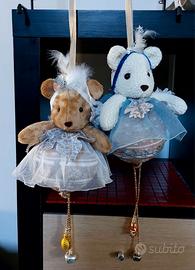 2 pelouche orsetti decorazioni cameretta o Natale