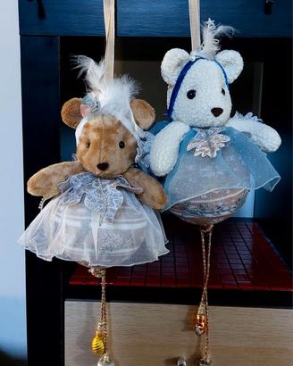 2 pelouche orsetti decorazioni cameretta o Natale