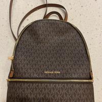 Zaino Michael Kors monogram marrone e oro nuovo
