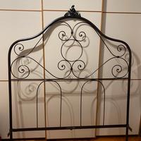 Letto in ferro battuto fine 800 + rete