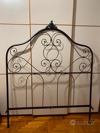 Letto in ferro battuto fine 800 + rete
