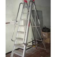 Scala professionale a forbice in alluminio 9 gradi