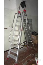 Scala professionale a forbice in alluminio 9 gradi