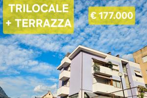 TRILOCALE + TERRAZZA 30 MQ, BAGNO FIN. e cantina