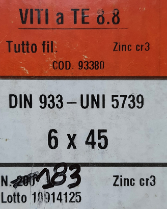 Viti TE 6X45 Zincate
