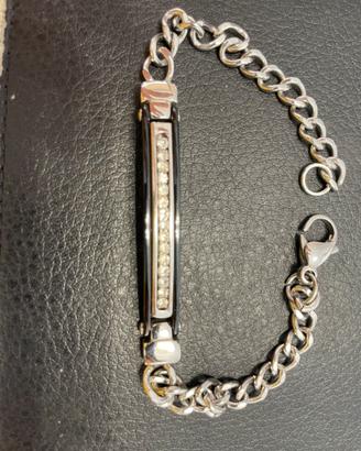 Bracciale da uomo in acciaio con piastra