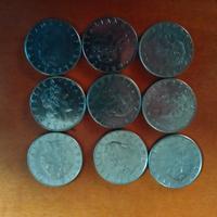 50 lire Gruppo di 9 pezzi