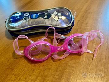 Occhialini da nuoto rosa Arena X-Ray con custodia 