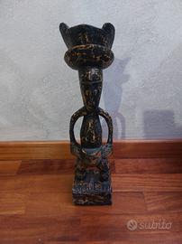 Scultura Africana in Legno di Iroko - Luba - Congo