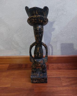 Scultura Africana in Legno di Iroko - Luba - Congo