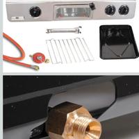 Fornello a gas acciaio inox 3 fuochi