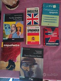 Lotto libri inglese e spagnolo scuola didattica