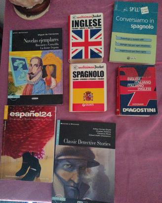 Lotto libri inglese e spagnolo scuola didattica