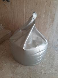 sacco pouf colore argento
