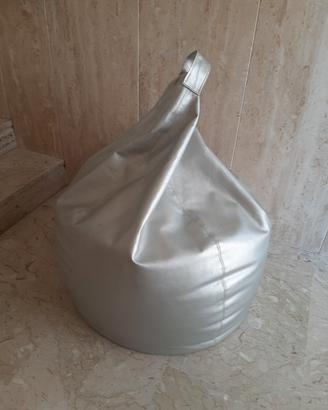 sacco pouf colore argento
