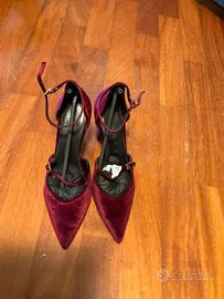 Tacchi velluto bordeaux