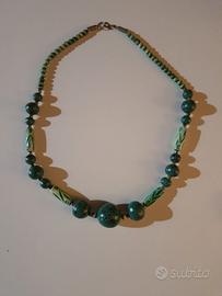 Collana in malachite