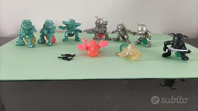 9 KOMBATTINI, verdi, grigi, rosa, nero, GLITTERATO