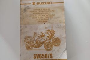 Manuale d'uso e manutenzione suzuki SV 650 2001