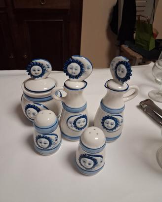 set cucina vintage sole luna completo 5 pezzi