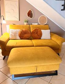 Divano 3 posti con Pouf contenitore