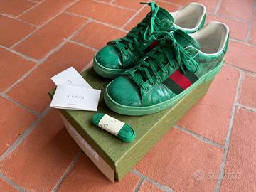 Gucci Ace GG Crystal Canvas Verde