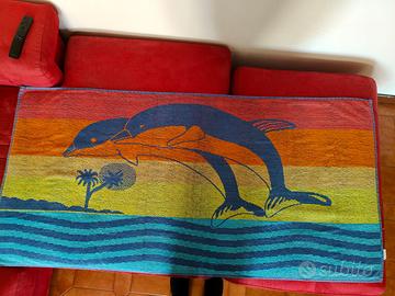 Telo mare con delfini 142x70 cm in cotone