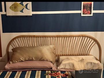 Testiera letto Tikamoon Colette in rattan naturale
