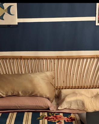 Testiera letto Tikamoon Colette in rattan naturale
