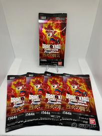 5x FB02 Booster Pack Sealed Dragon Ball FW