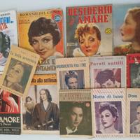 Lotto di 13 librini anni '30 '40 d'amore d'epoca