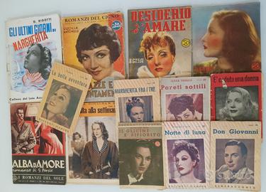 Lotto di 13 librini anni '30 '40 d'amore d'epoca
